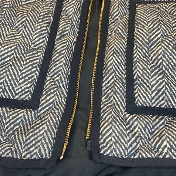 J.Crew Quilted Herringbone Down Blend vest Ladies XS - Picture 6 of 7